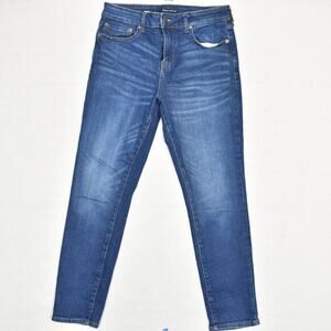 Aeropostale Women's Athletic Skinny Jeans Zip Solid Cotton Blue Size 30/30